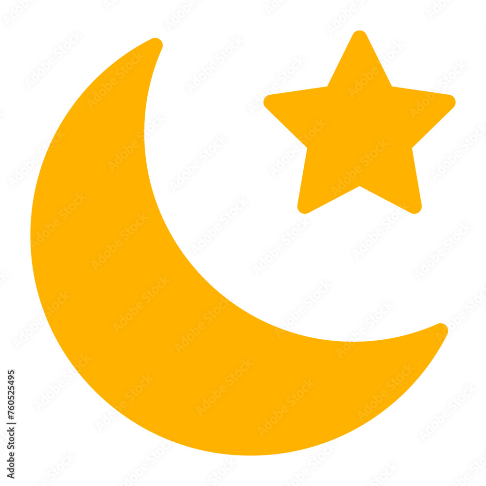 Crescent Moon flat icon Crescent Moon flat icon