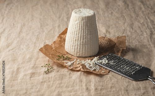 Wallpaper Mural Ricotta salata is a basic ingredient of Sicilian and Sardinian cuisine, for pastas, salads and casseroles, dairy product from the whey of cow, buffalo, goat or sheep's milk, a semi-hard milk product Torontodigital.ca