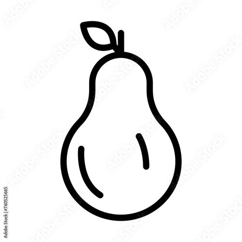  Pear line icon