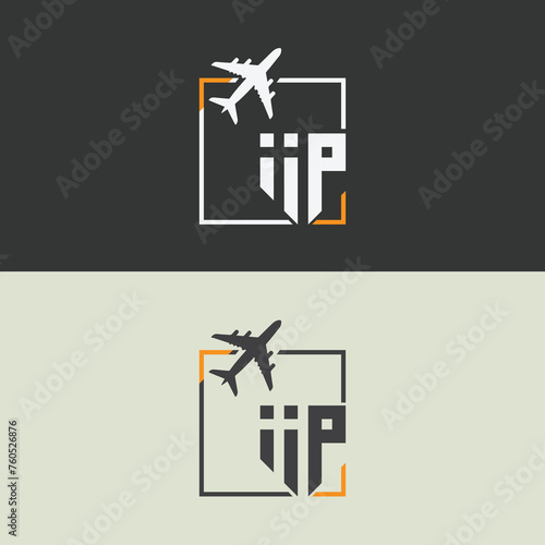 iip initial monogram logo with square style design. 