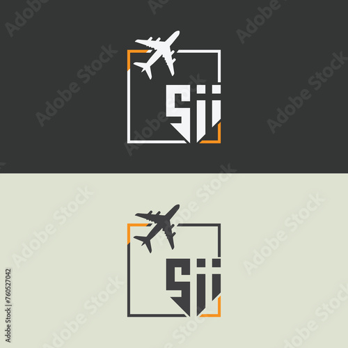 Sii initial monogram logo with square style design.