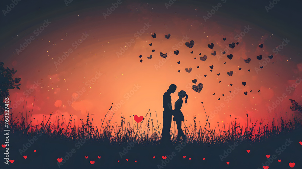 Obraz premium Love, Eternity, falling in love background, love wallpaper