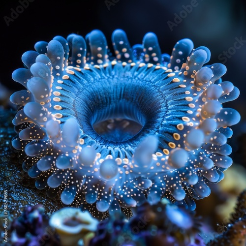 Wallpaper Mural Marine life evolving through nanotechnology, creating bioluminescent spectacles during solar eclipses Torontodigital.ca