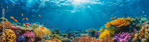 Ocean conservation efforts led by  activists, utilizing nanotechnology to revive coral reefs photo