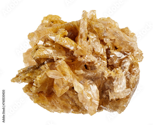 specimen of natural raw cerussite mineral cutout photo