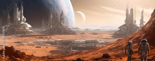 Space tourism packages to witness the terraforming of new worlds, featuring guided tours by androids photo