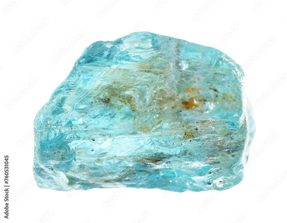 specimen of starlite blue zircon crystal cutout
