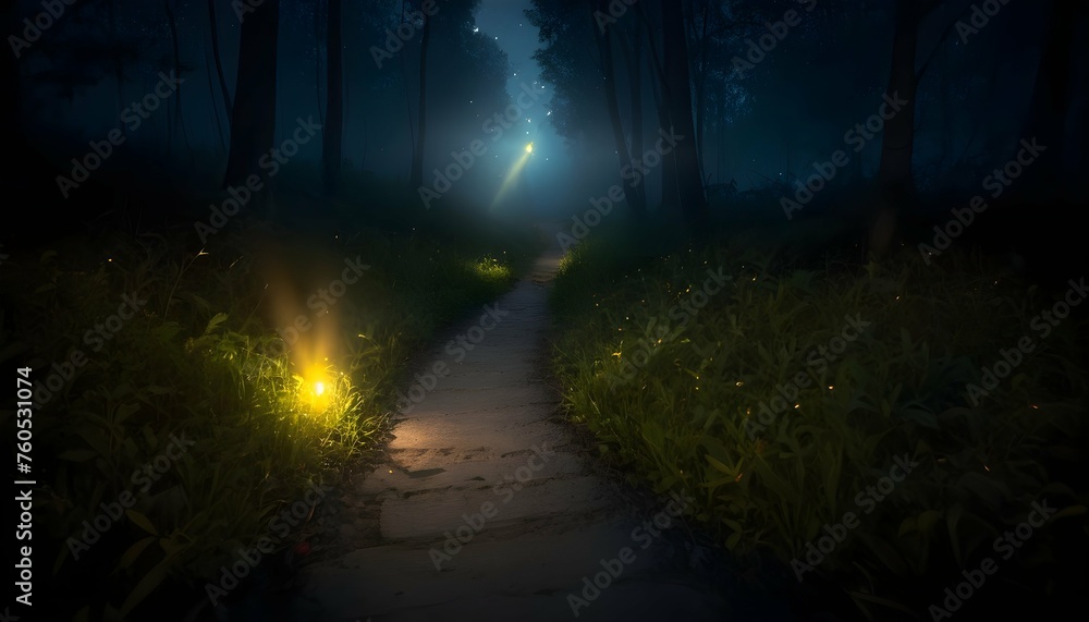 A Firefly Illuminating A Hidden Path