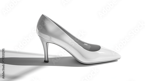 white women's classic heel shoes. generative ai 