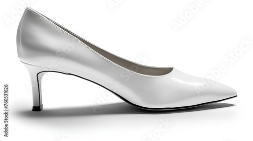 white women's classic heel shoes. generative ai 