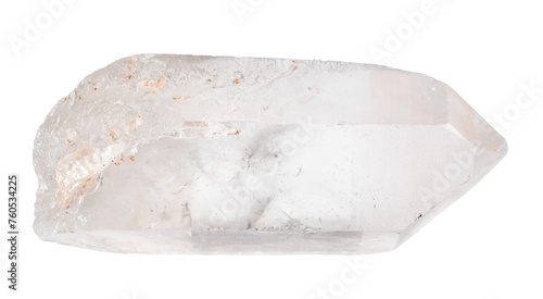 Konstfotografi specimen of natural rough quartz crystal cutout
