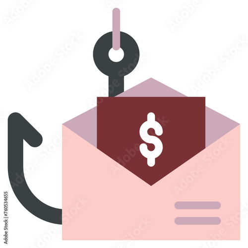 email message envelope scam phishing hacker cyber flat style