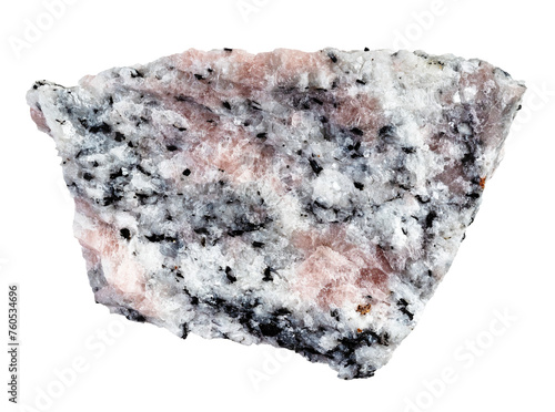 raw miaskite with pink cancrinite mineral cutout photo