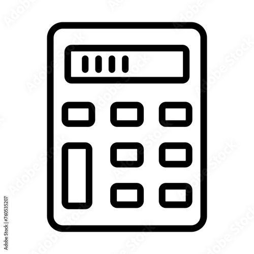 Calculator line icon