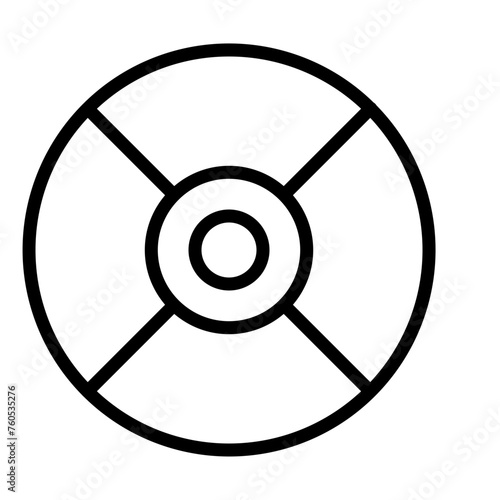 Compact disk line icon