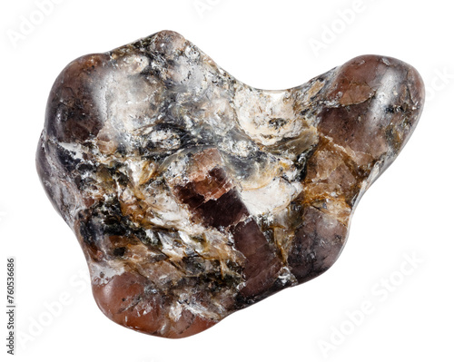natural polished andalusite rock cutout photo