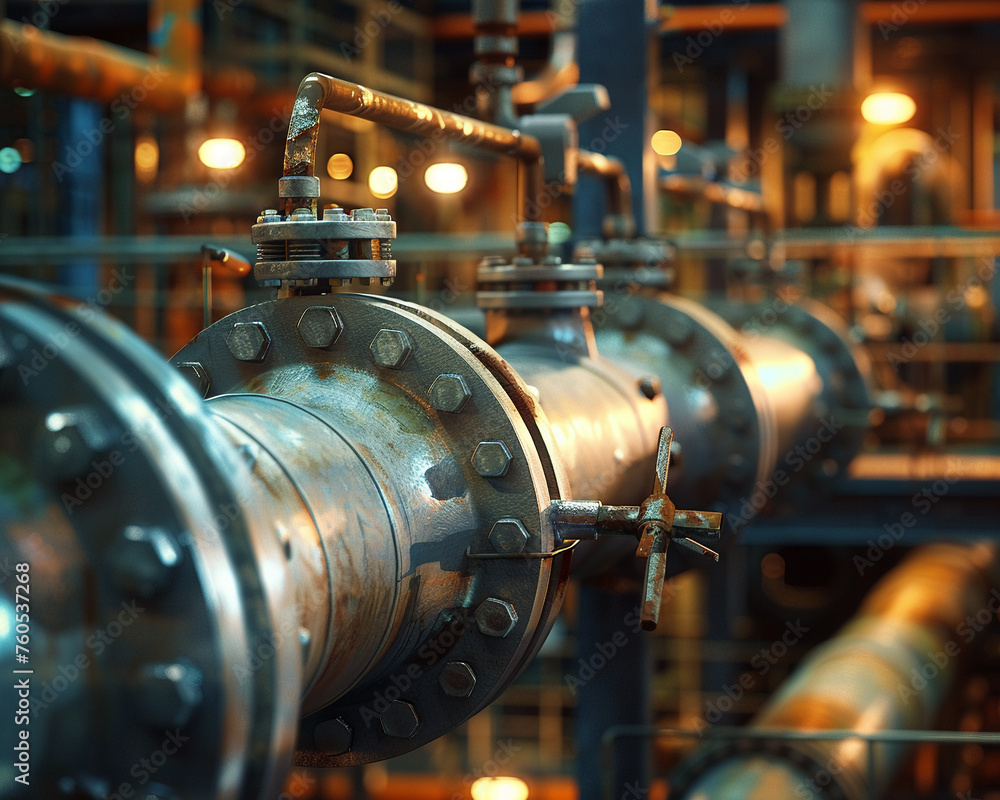 valves and pipes in a modern industrial space soft valves and pipes in a modern industrial space soft