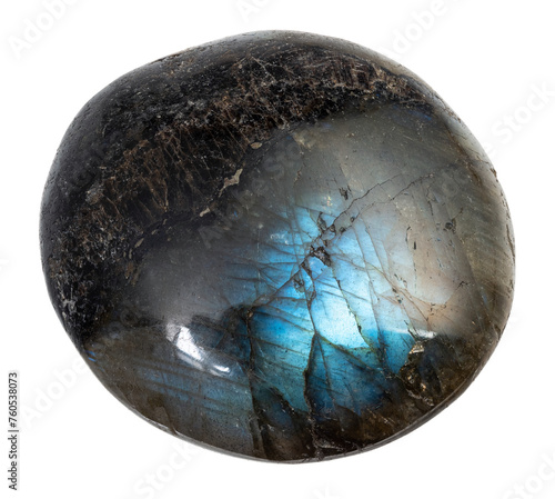 Obraz na płótnie natural polished labradorite gem stone cutout