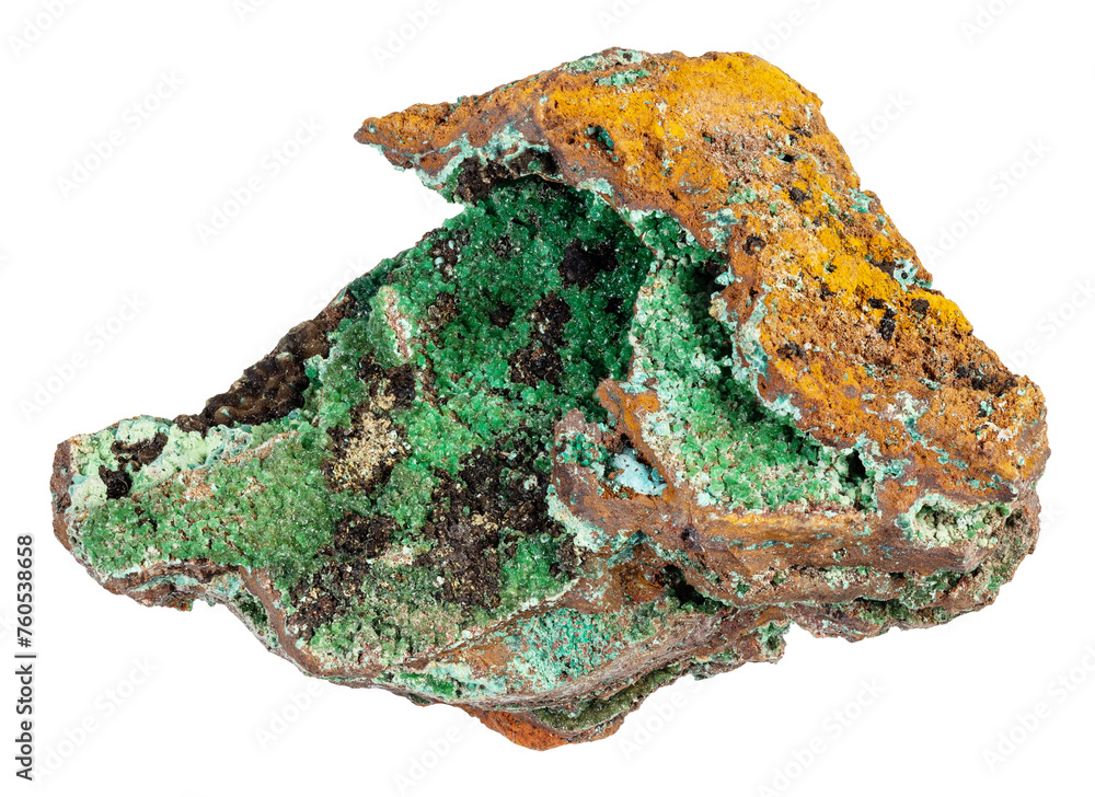 natural raw conichalcite mineral cutout natural raw conichalcite mineral cutout