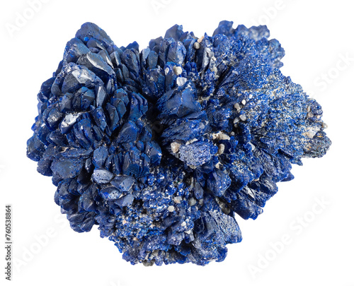 Fotografie specimen of natural raw azurite mineral cutout