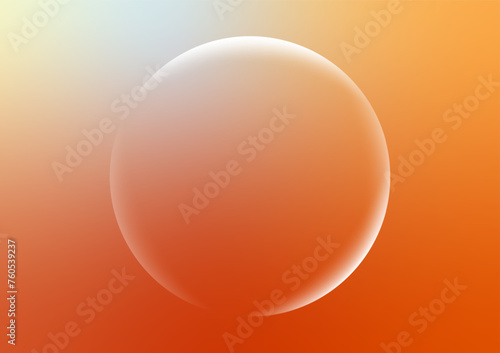 Center space orange circle geometric graphic background