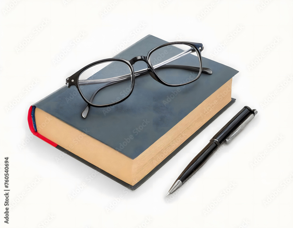 Book and reading glasses composition. Classic concept of writers, education, recreation. Book and reading glasses composition. Classic concept of writers, education, recreation.