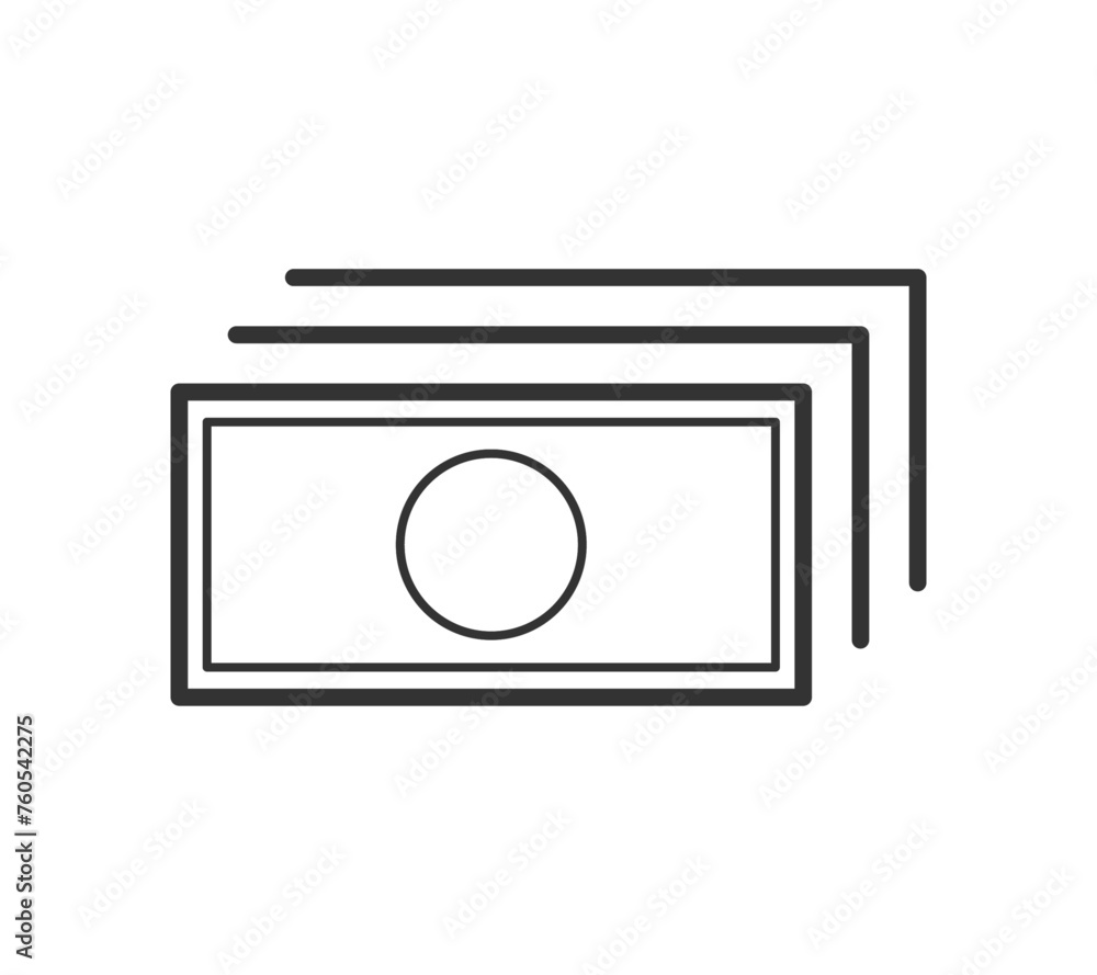 シンプルなお札のアイコン シンプルなお札のアイコン