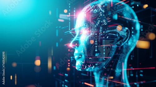 A virtual spotlight shining on the collaborative efforts of HR professionals and AI technology, illuminating the path to organizational success./