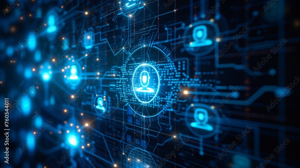 A virtual spotlight shining on the collaborative efforts of HR professionals and AI technology, illuminating the path to organizational success A virtual spotlight shining on the collaborative efforts of HR professionals and AI technology, illuminating the path to organizational success