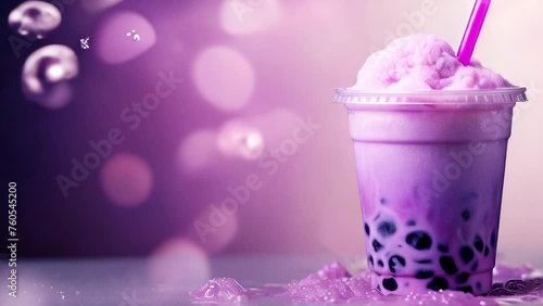Purple buble drink photo