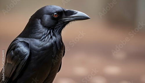 A Crow With Its Feathers Sleek And Glossy