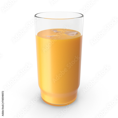 Freshly Squeezed Orange Juice in a Glass - The Essence of Morning Vitality and Natural Nutrients