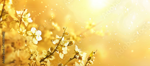 Golden blooms and soft glows artistic image