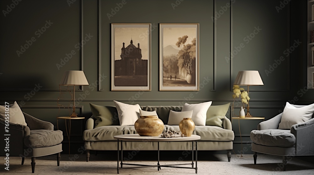 Charcoal Gray and Sage Green Infuse your space with sophistication and