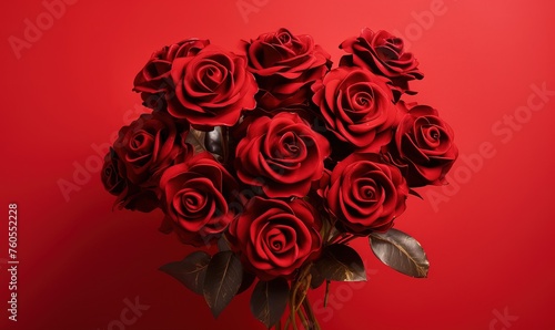 bouquet of red roses  png file of isolated cutout object on transparent background. 
