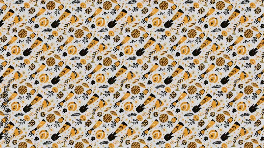 Floral pattern design. Loop Background Animation Floral pattern design. Loop Background Animation