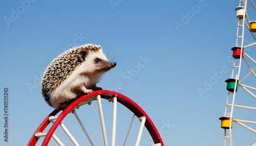 A Hedgehog Sitting On A Ferris Wheel