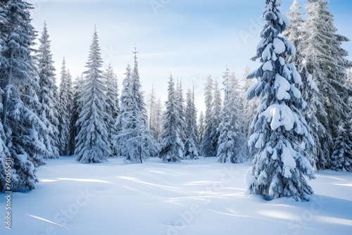 Winter scenery, holiday cheer, snowy landscape, Christmas wonder, serene ambiance, seasonal enchantment. Generated by AI.  © MAhmad