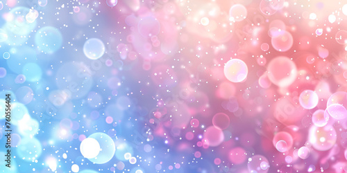 Glitter background rainbow Fantasy background. Bright multicolored sky with circle and bokeh. Holographic illustration in violet and pink colors.