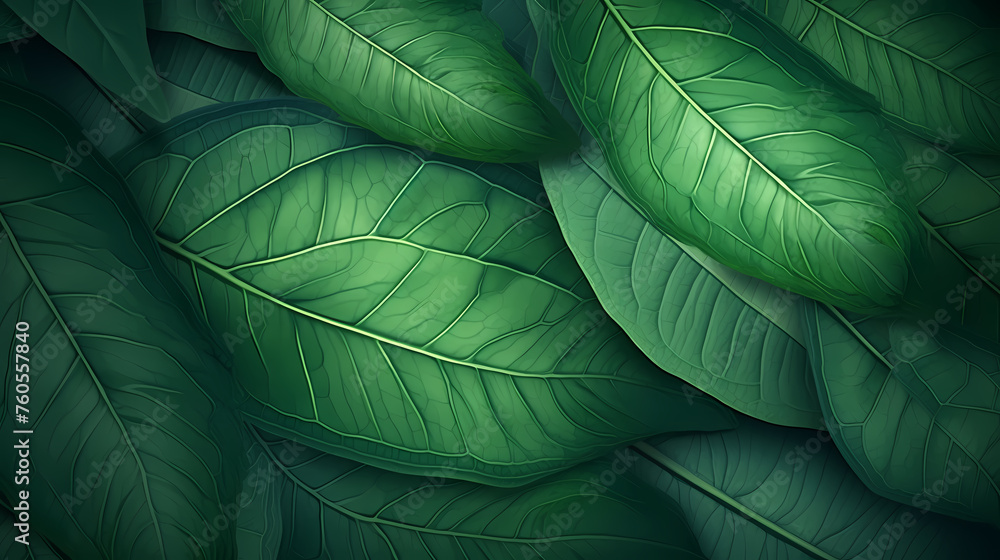 Plant green leaves close-up Plant green leaves close-up