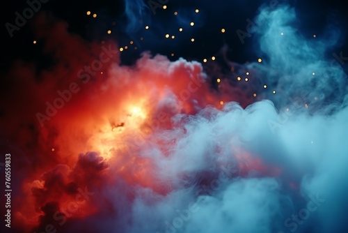 Vibrant celestial art  mike winkelmann inspired blue space scenes on colorful canvas