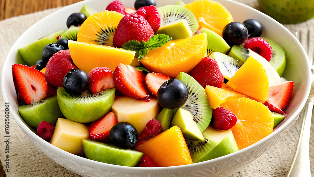 fruit salad in a bowl, fruit salad, fruit, breakfast, fruit bowl, fruits, AI generated fruit salad in a bowl, fruit salad, fruit, breakfast, fruit bowl, fruits, AI generated