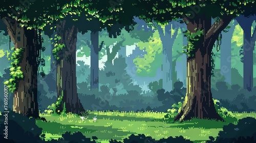 Forest, pixel art style, simple
