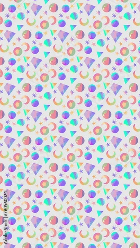 Pattern repeating shapes and colors. Loop Background Animation