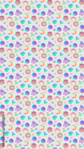 Pattern repeating shapes and colors. Loop Background Animation