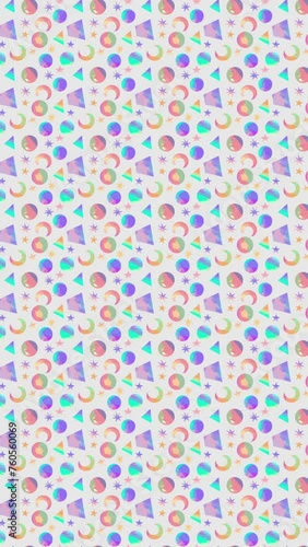 Pattern repeating shapes and colors. Loop Background Animation