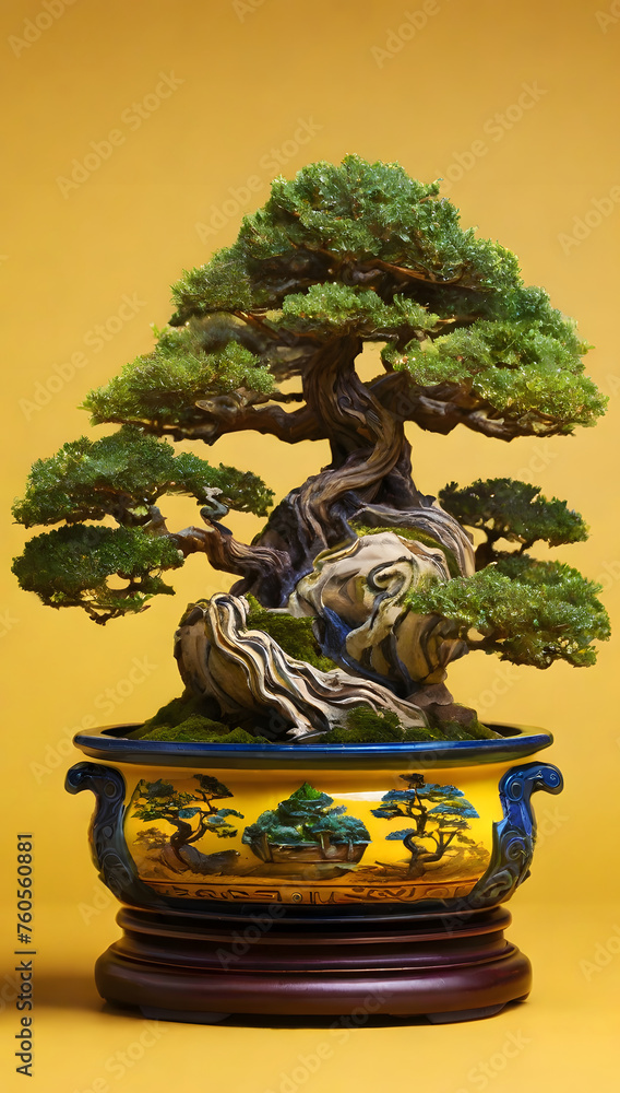 bonsai Tree in a special pot, isolated on a yellow background, banner, copy space, against a yellow wall
bonsai Tree in a special pot, isolated on a yellow background, banner, copy space, against a yellow wall