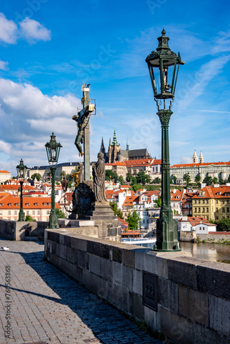 Beautiful Charles River in the morning. Prague, Czech Republic