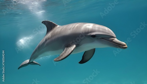 A Dolphin Spinning Around In Circles Underwater