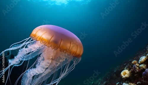A Jellyfish In A Sea Of Shimmering Marine Life © Alia